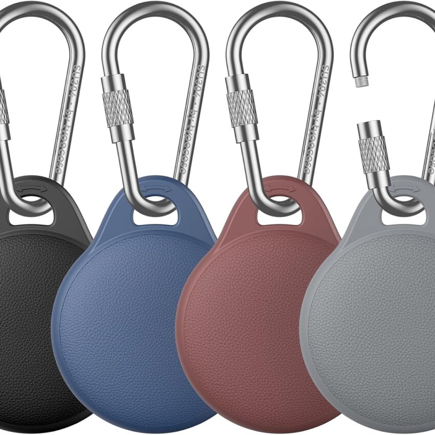AirTag Keychain Case Holder 4‑Pack Waterproof Shockproof