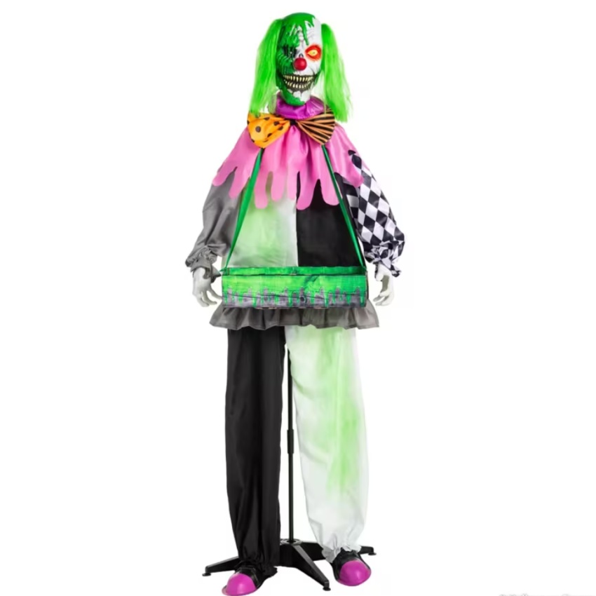 Animated Lighted Venom Clown Halloween Standing Decoration with Sound