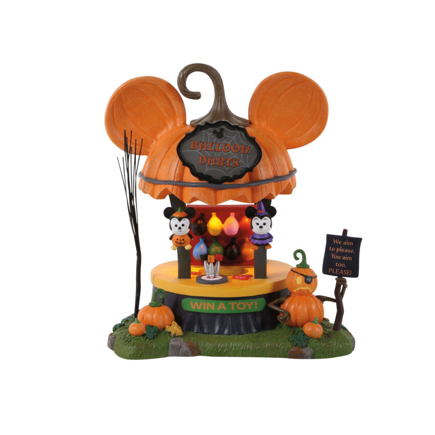 Disney Mickey Pumpkintown Balloon Darts Halloween Village Building