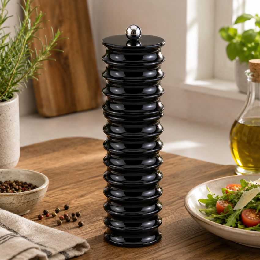 Black Twister Salt and Pepper Mill 23cm