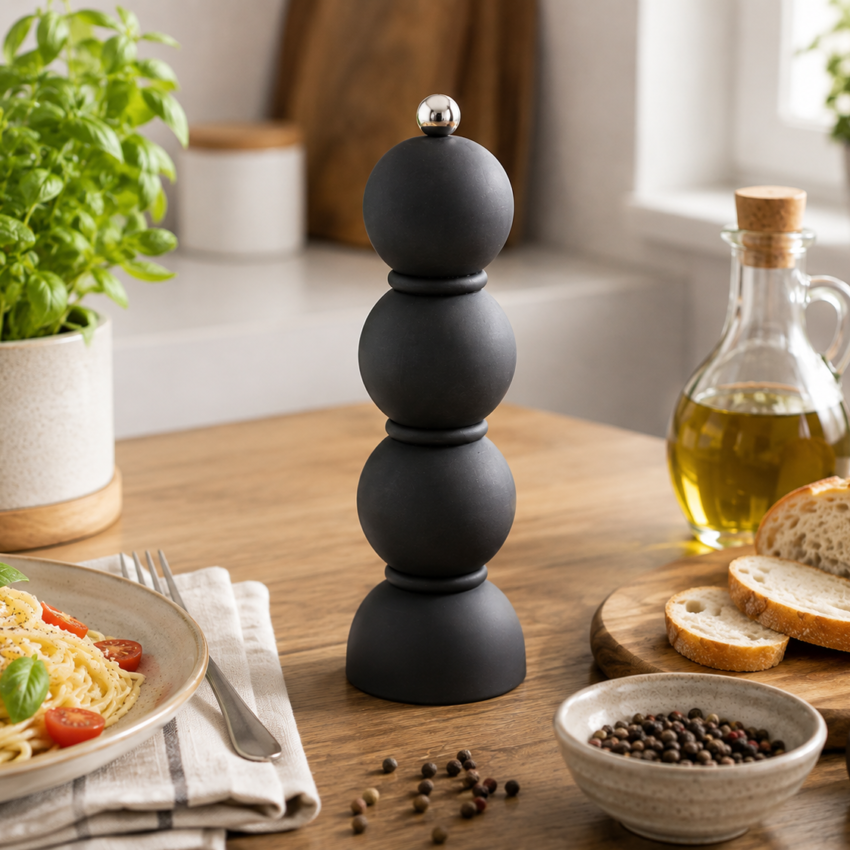 Black Salt and Pepper Mill 23cm Kitchen Tool