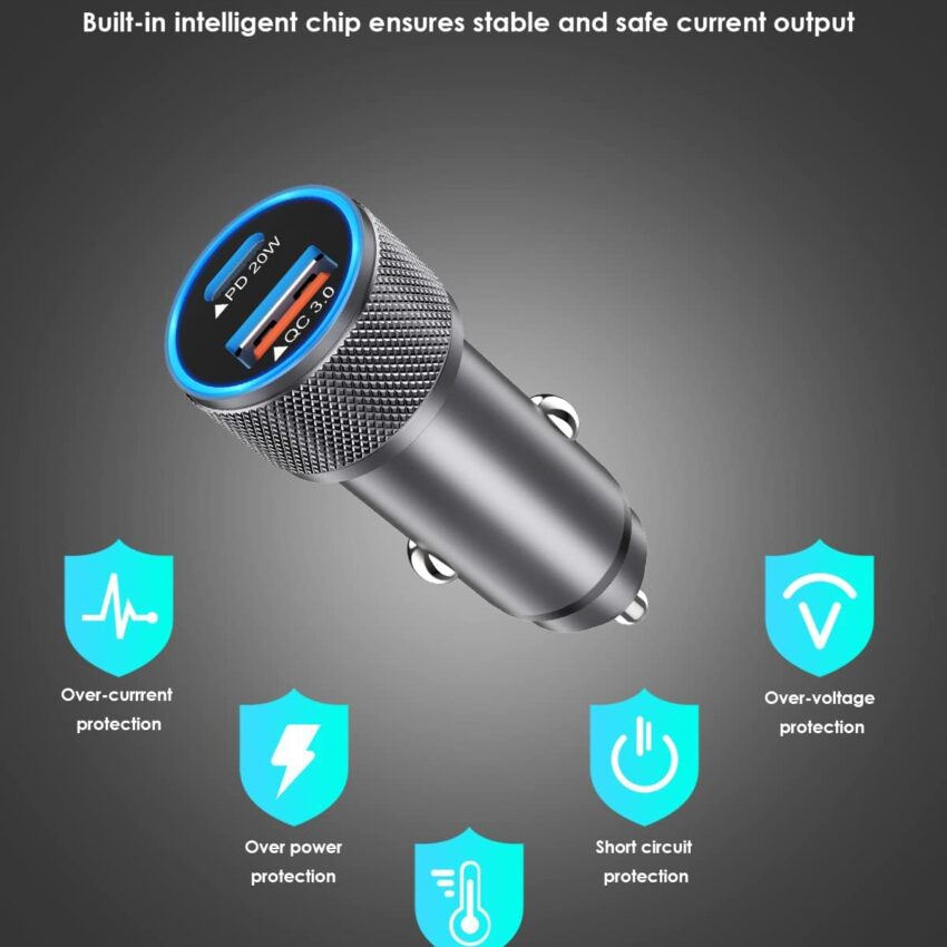iPhone Car Charger Dual Port Fast Adapter