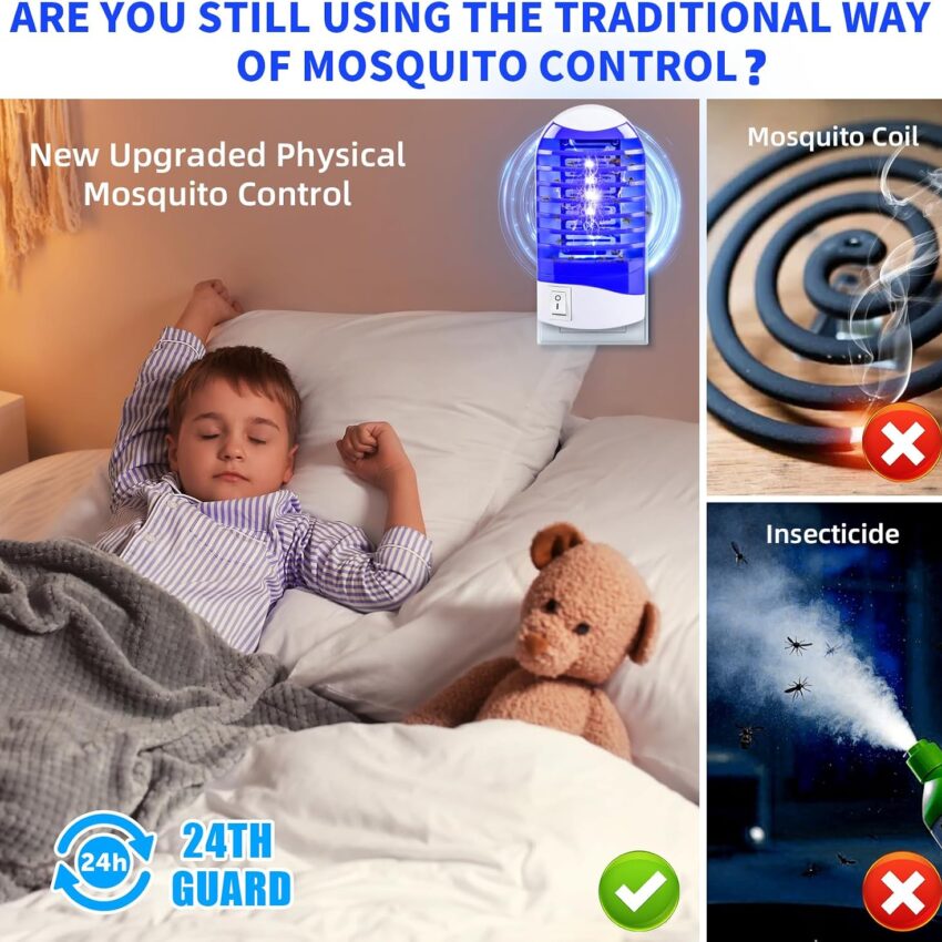 Indoor Bug Zapper Mosquito Killer Plug‑in Trap