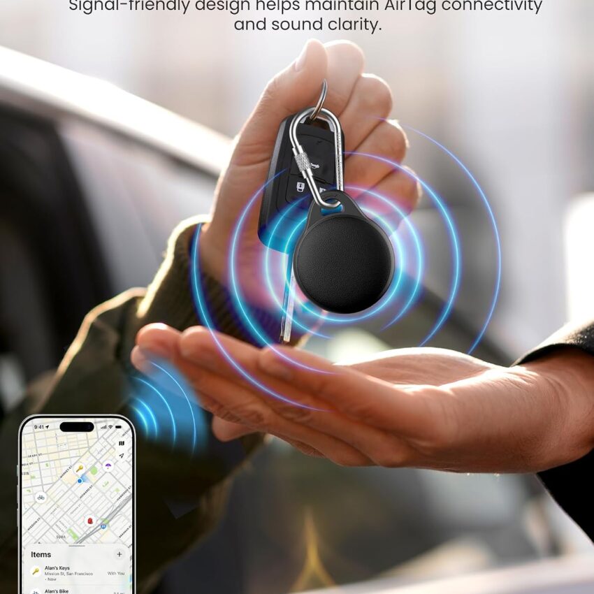 AirTag Keychain Case Holder 4‑Pack Waterproof Shockproof