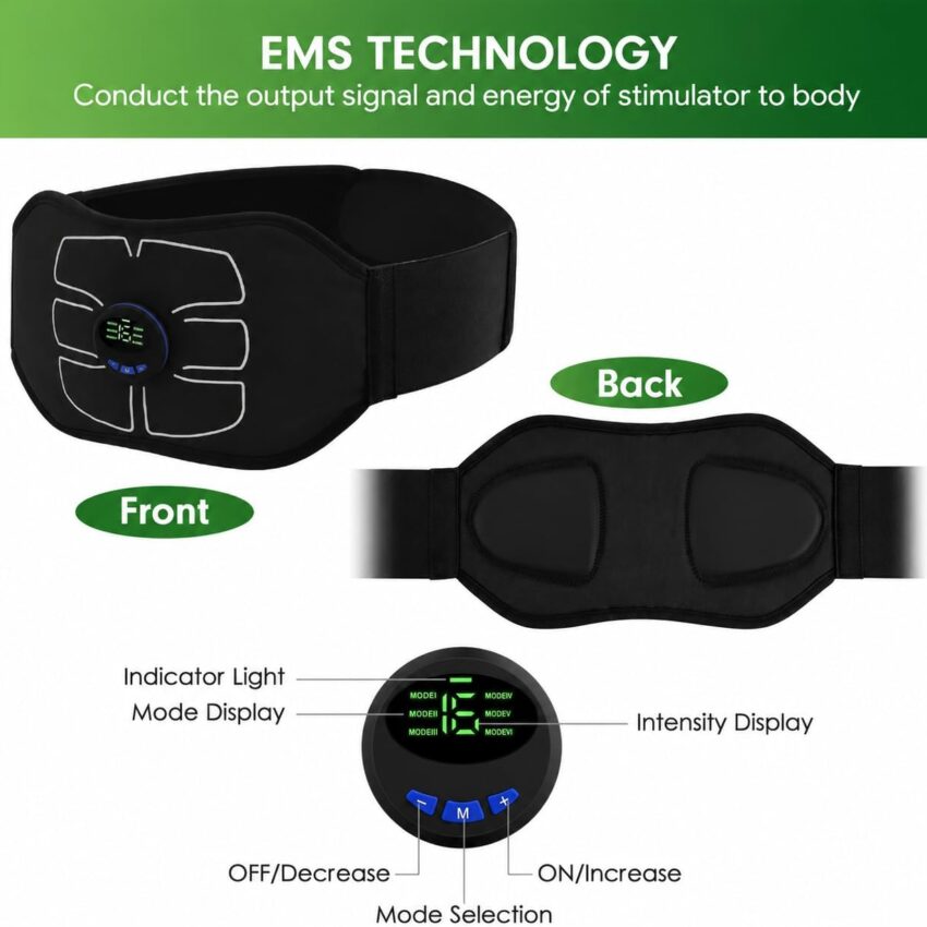 Electronic ABS Toning Belt Portable Fitness Gear