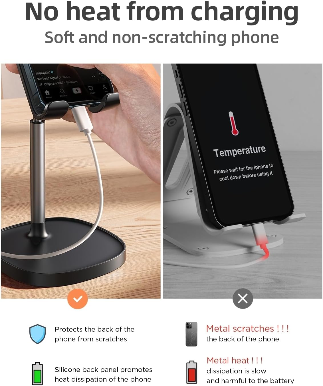Adjustable Desk Phone Stand Holder for Gaming Accessories - Image 4