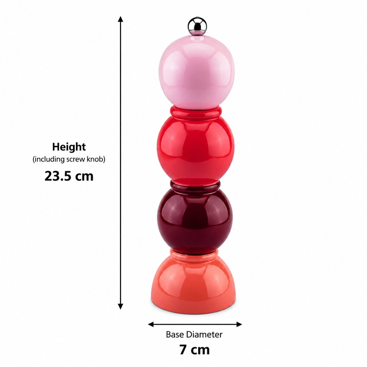 Pink Gloss Multi Bob Salt and Pepper Grinder - Image 4