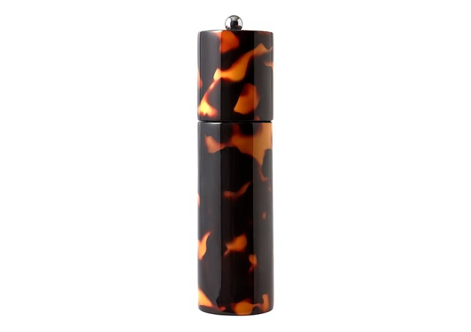 Faux Tortoiseshell Round Column Salt and Pepper Grinder