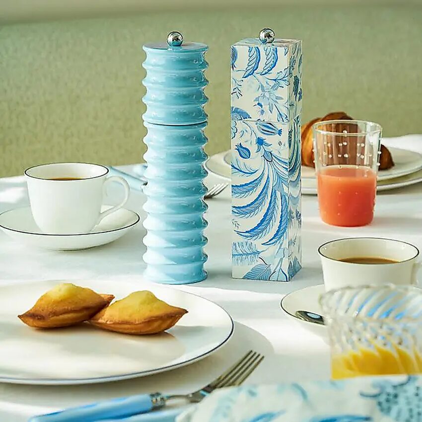 Palm Beach Blue Square Pillar Salt Pepper Grinder