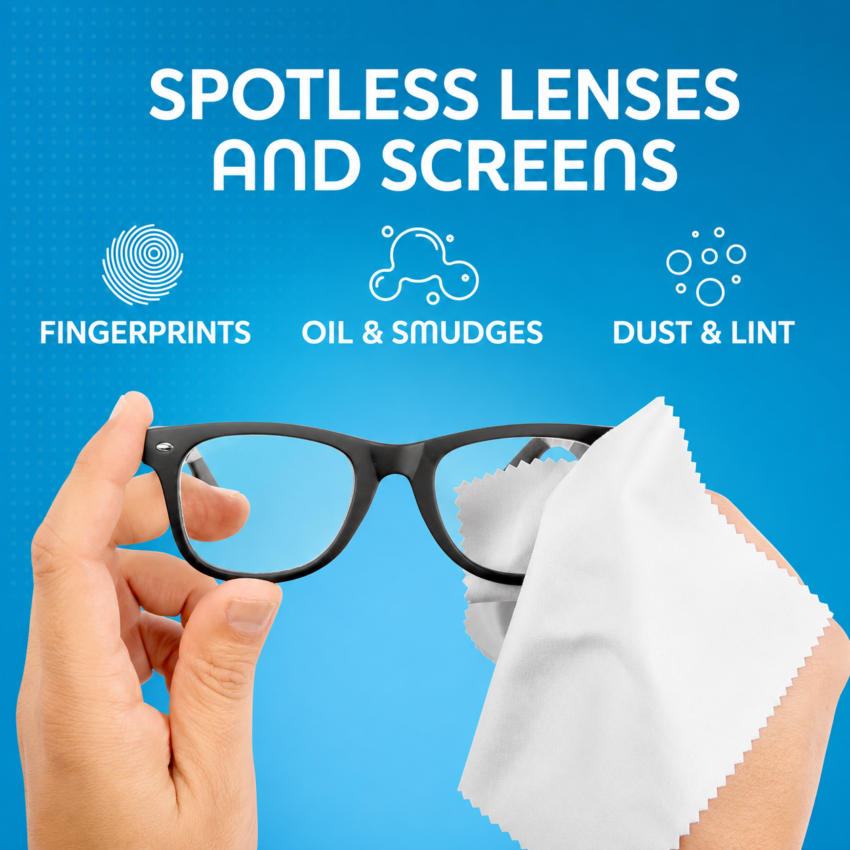 Microfiber Cleaning Cloth Pack for Glasses and Electronics